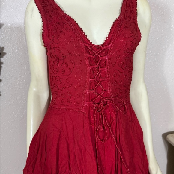 Flower vintage red fairy dress - Picture 6 of 6